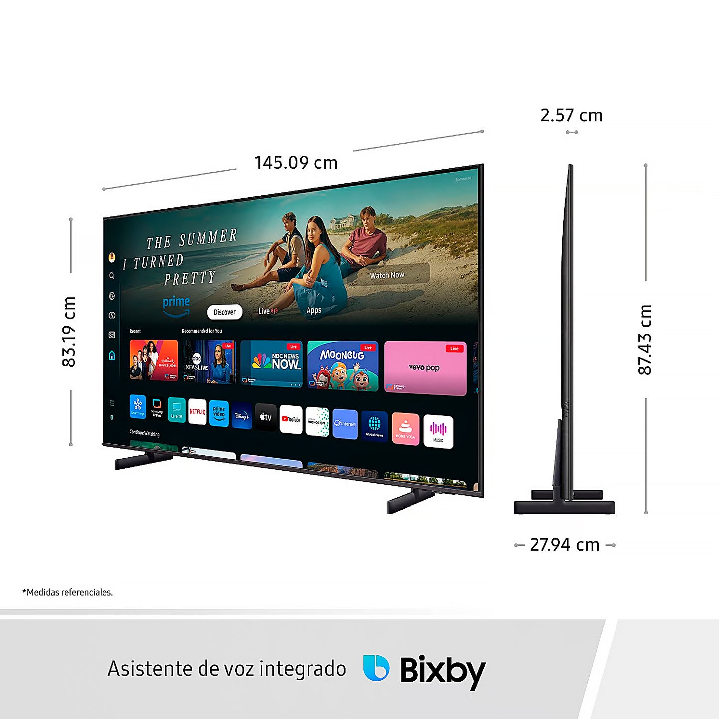 Televisor SAMSUNG 65" UN65DU8000 CRYSTAL UHD 4K TIZEN OS SMART TV (2024)