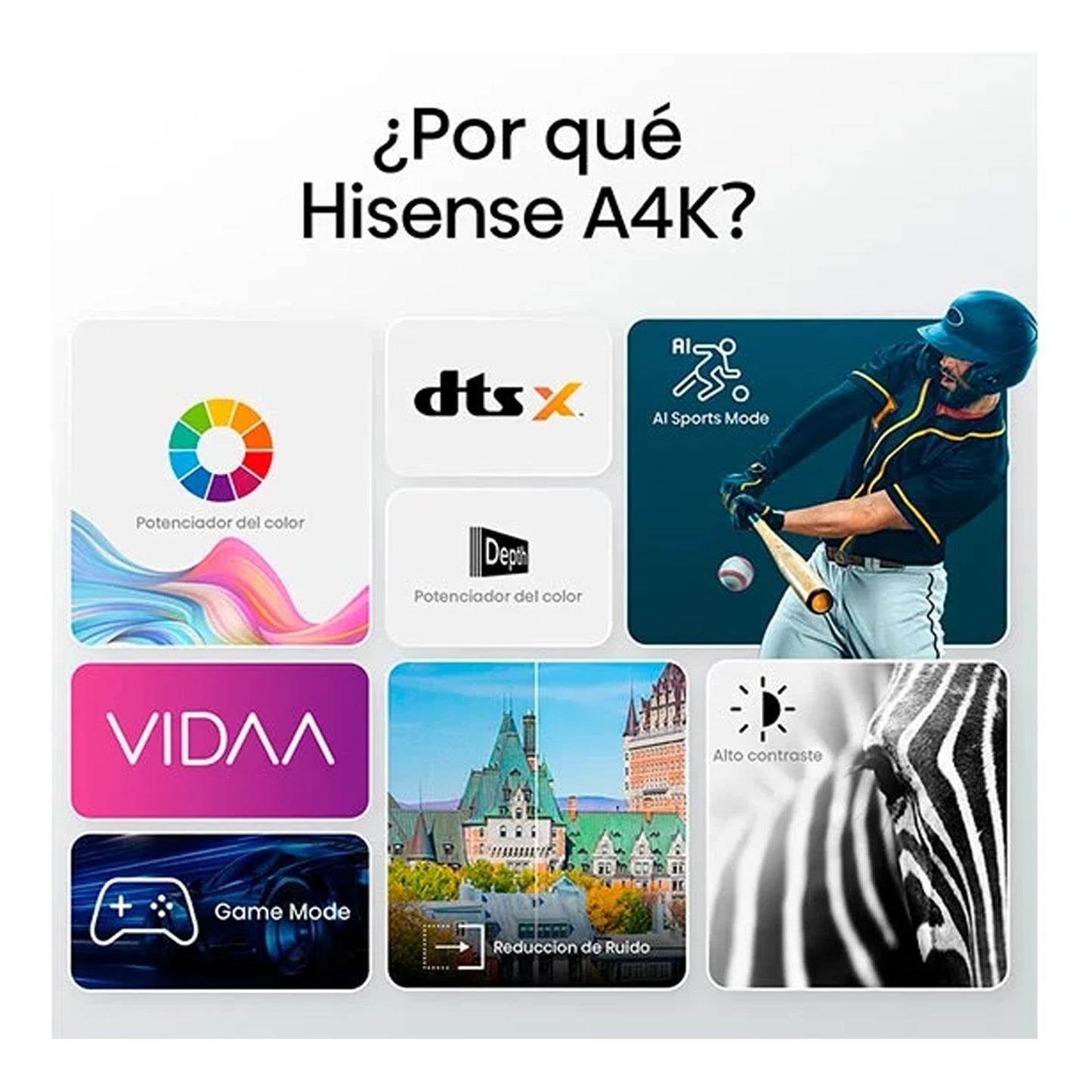 Televisor Hisense 32" Smart TV Led HD VIDAA 32A4K