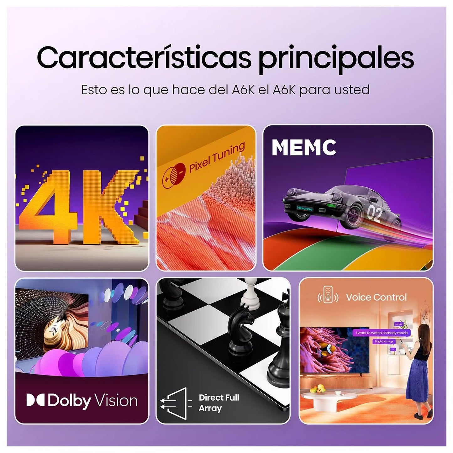 Televisor Hisense 43" Smart TV Ultra HD VIDAA 43A6K