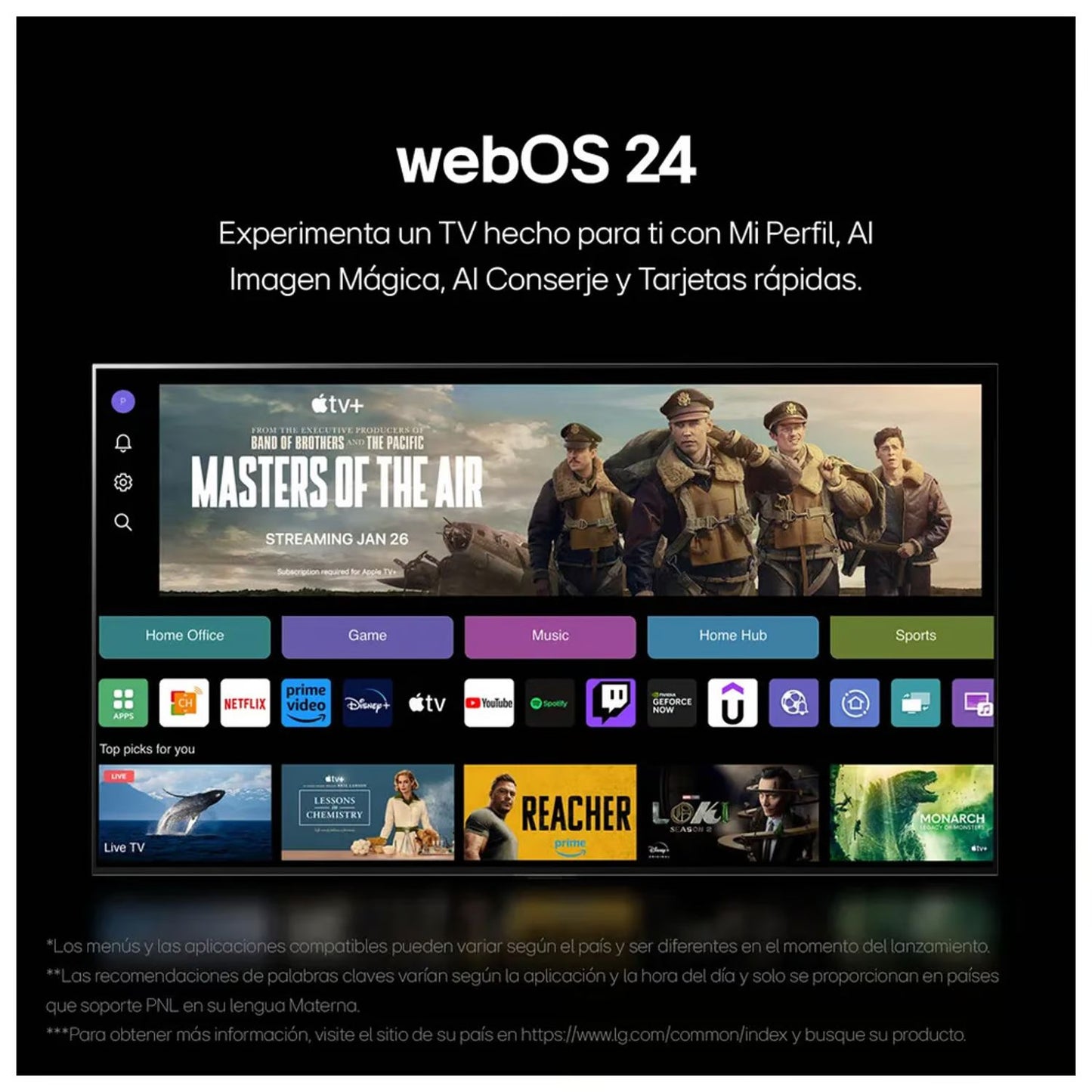 Televisor LG 50 Pulg LED Smart TV 4K UHD con ThinQ AI 50UT7300PSA