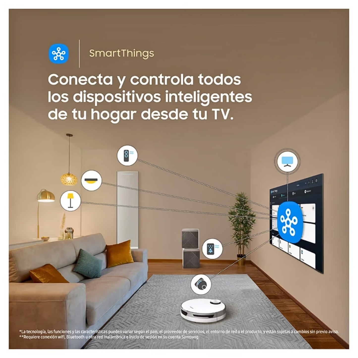 Televisor Samsung 70 Pulg Crystal Smart TV Tizen UHD 4K UN70DU7000GXPE + Rack