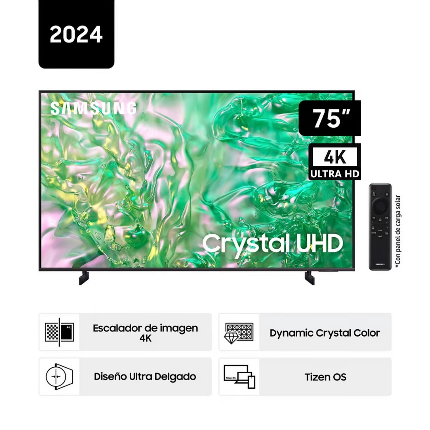 Televisor Samsung 75 Pulg Crystal Smart TV Tizen OS UN75DU8000GXPE