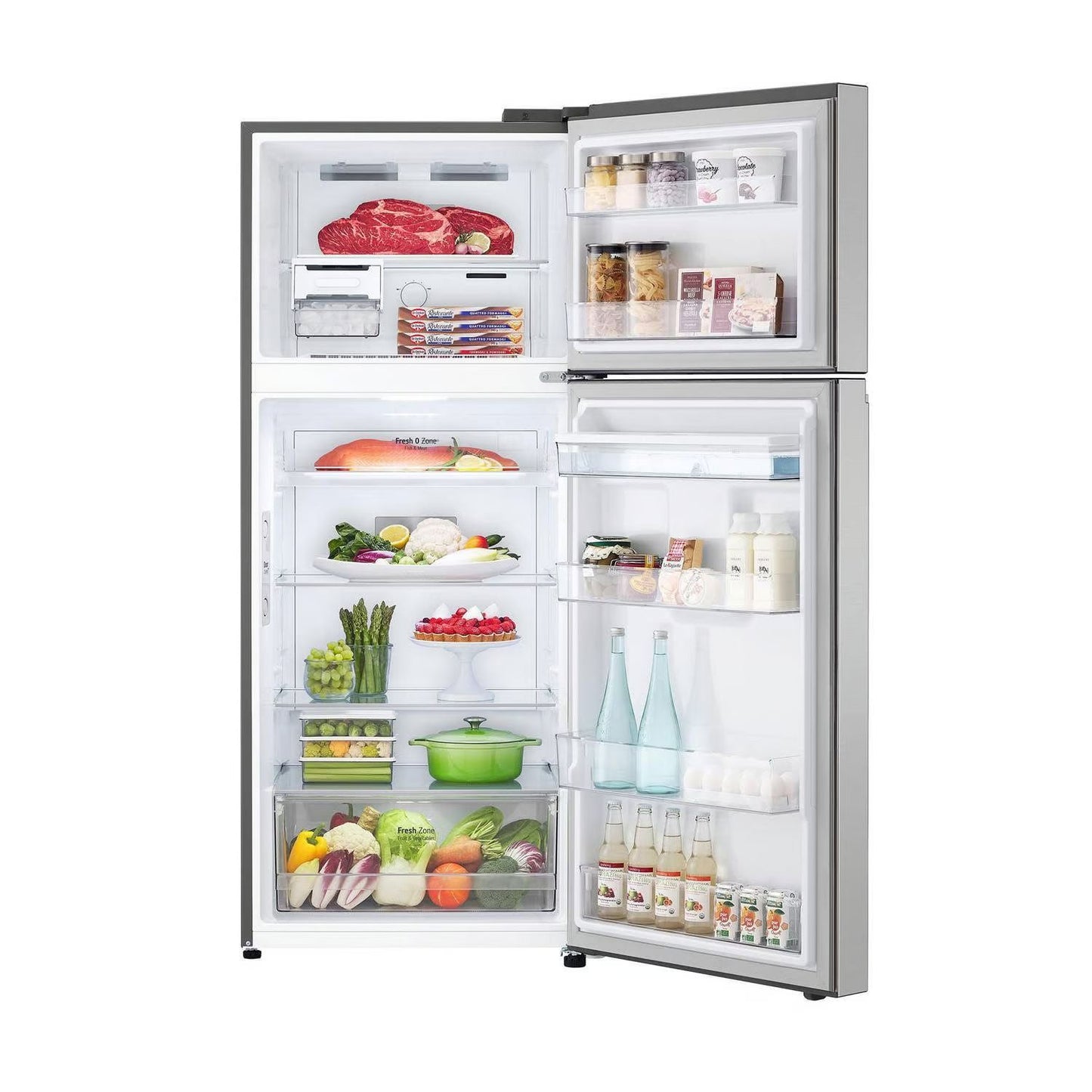 Refrigeradora LG GT37SGP 374L Hygiene Fresh Top Mount Plateada