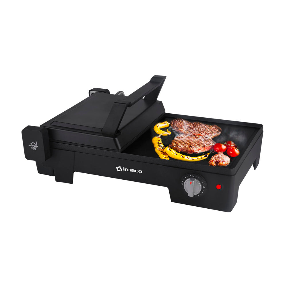 Imaco Parrilla Grill 2 en 1 Extendible Negra IG1016E