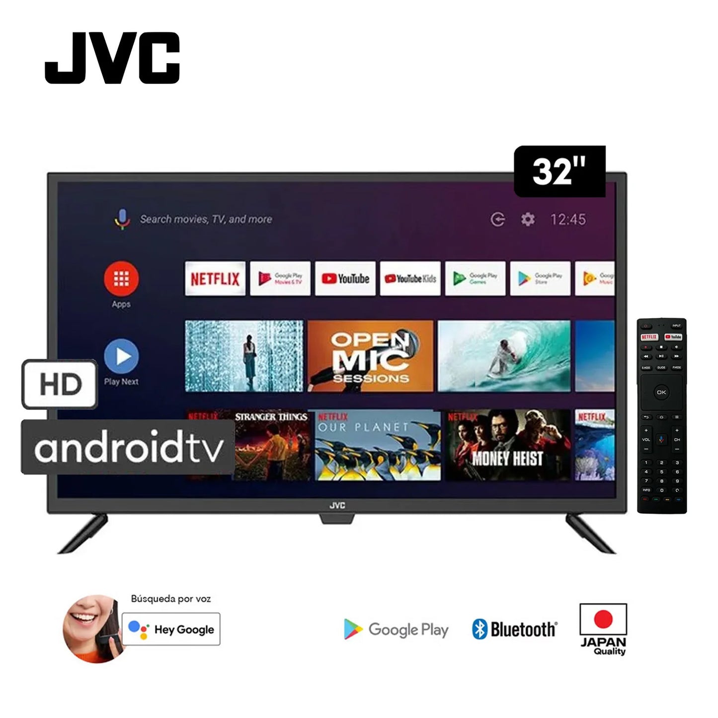 Televisor JVC 32" Android BT Smart tv LED HD LT-32KB208