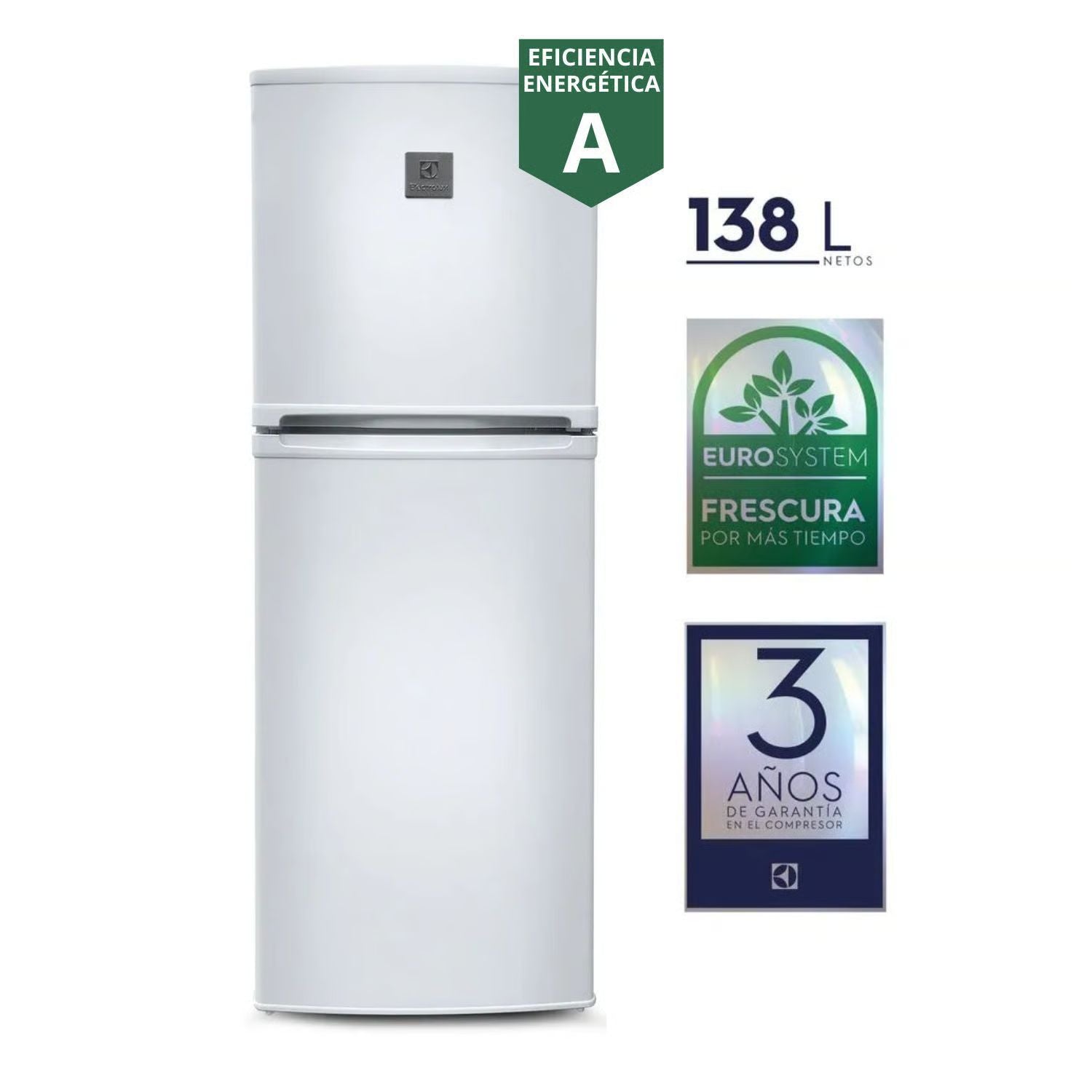 Refrigeradora Electrolux 138 Lts. Top Freezer ERT18G2HNW - Blanco