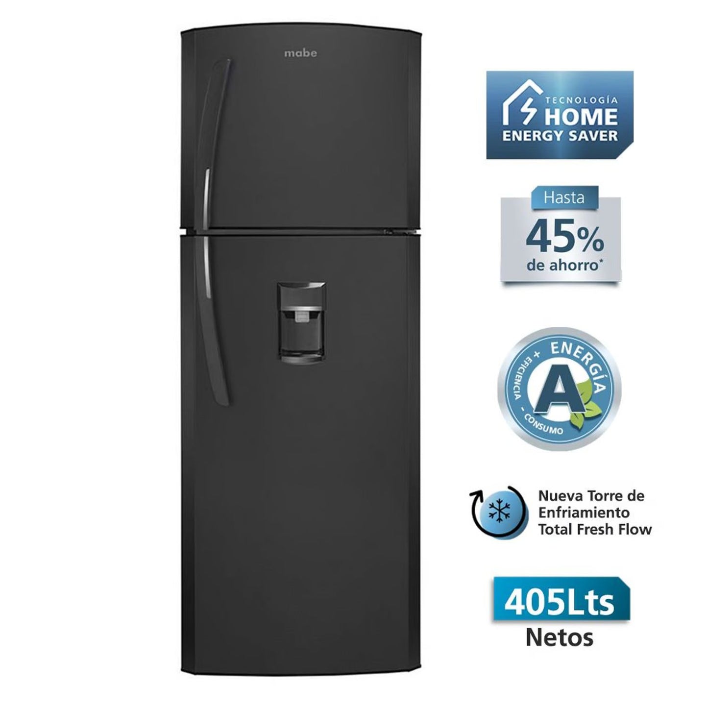 Refrigeradora Mabe No frost 405 Lts RMP420FLPG1 - Grafito