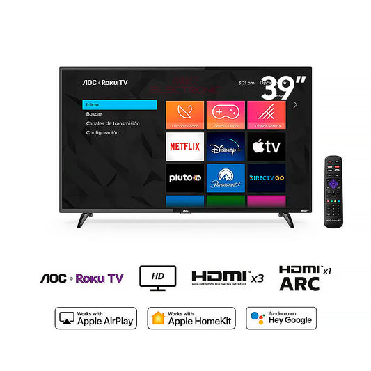 Televisor AOC 39" Smart TV Roku FHD 39S5195