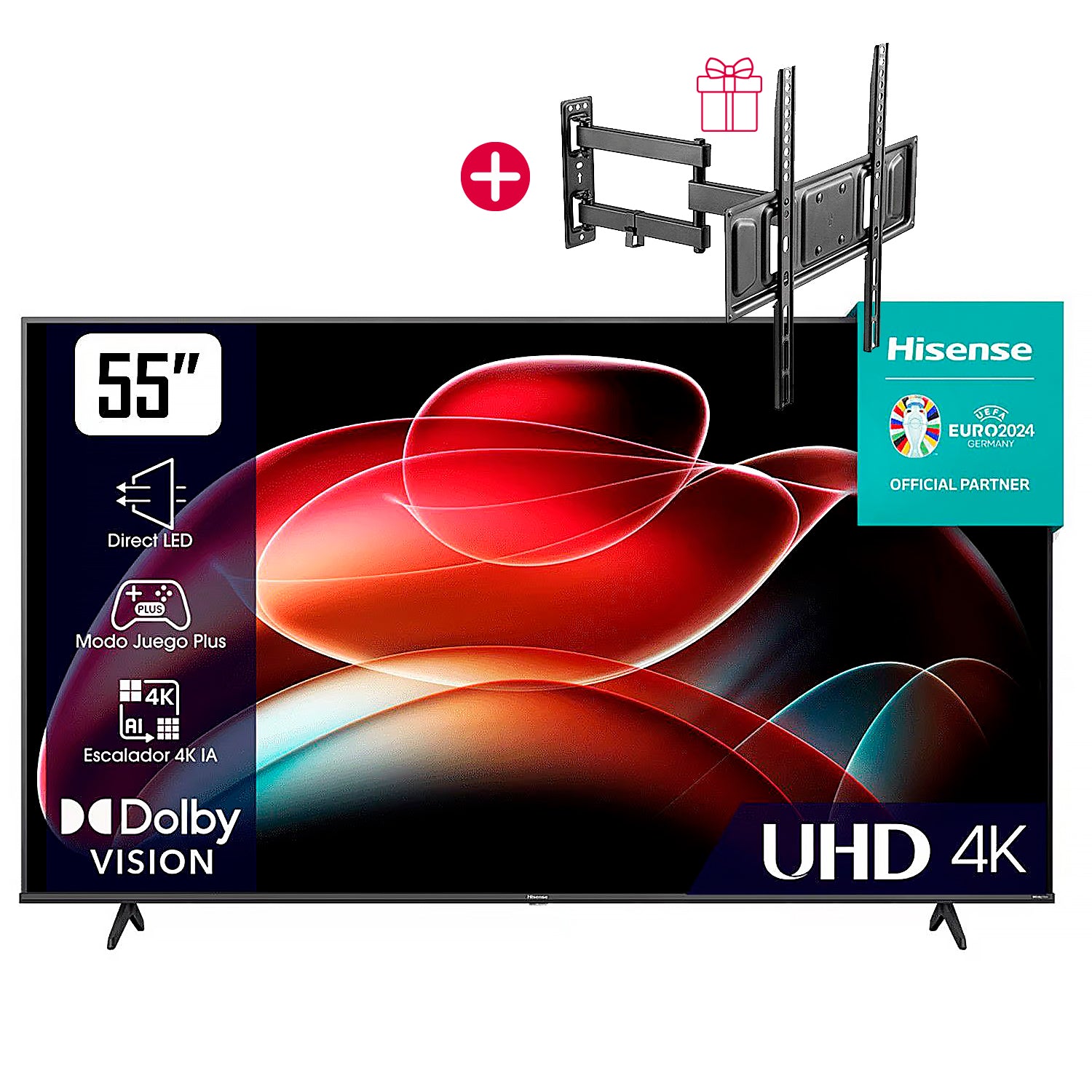 Televisor HISENSE 55” UHD 4K 55A6K Smart TV Alexa Integrado