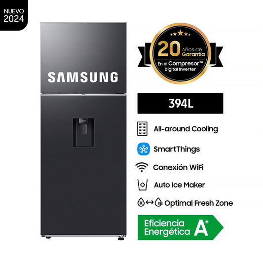 Refrigeradora Samsung Top Mount 394Lt RT42DG6770B1PE - Negro