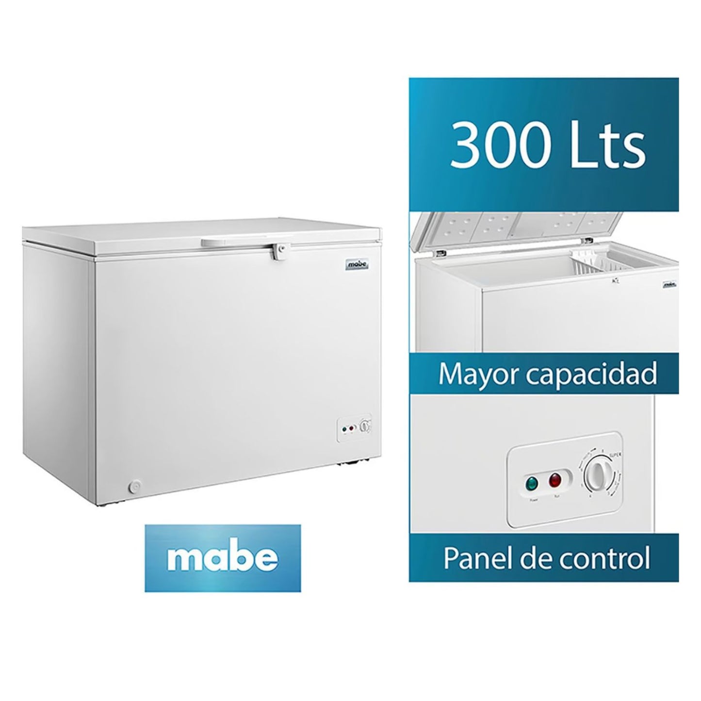 Congeladora Horizontal Mabe 300LCHM300PB2- Blanco