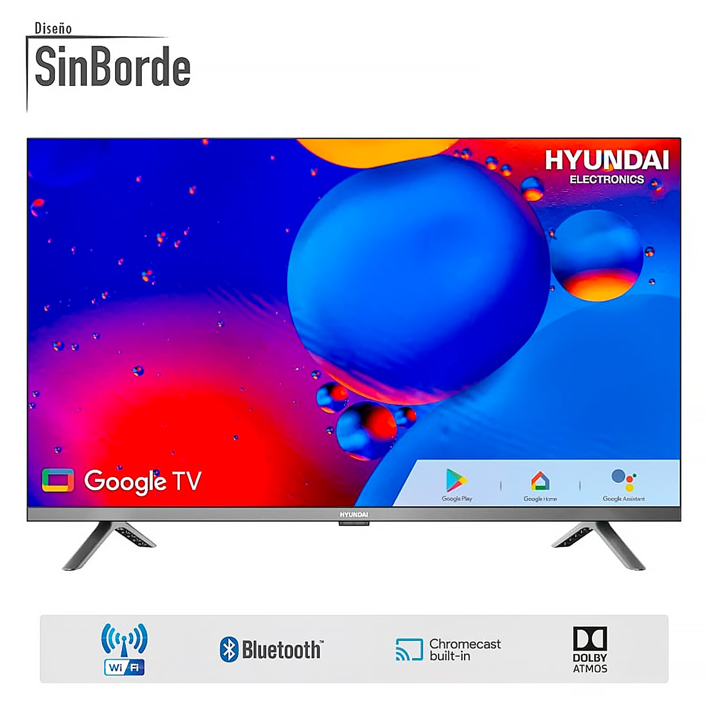 TELEVISOR HYUNDAI 32 HD LED GOOGLE TV HYLED3254GIM