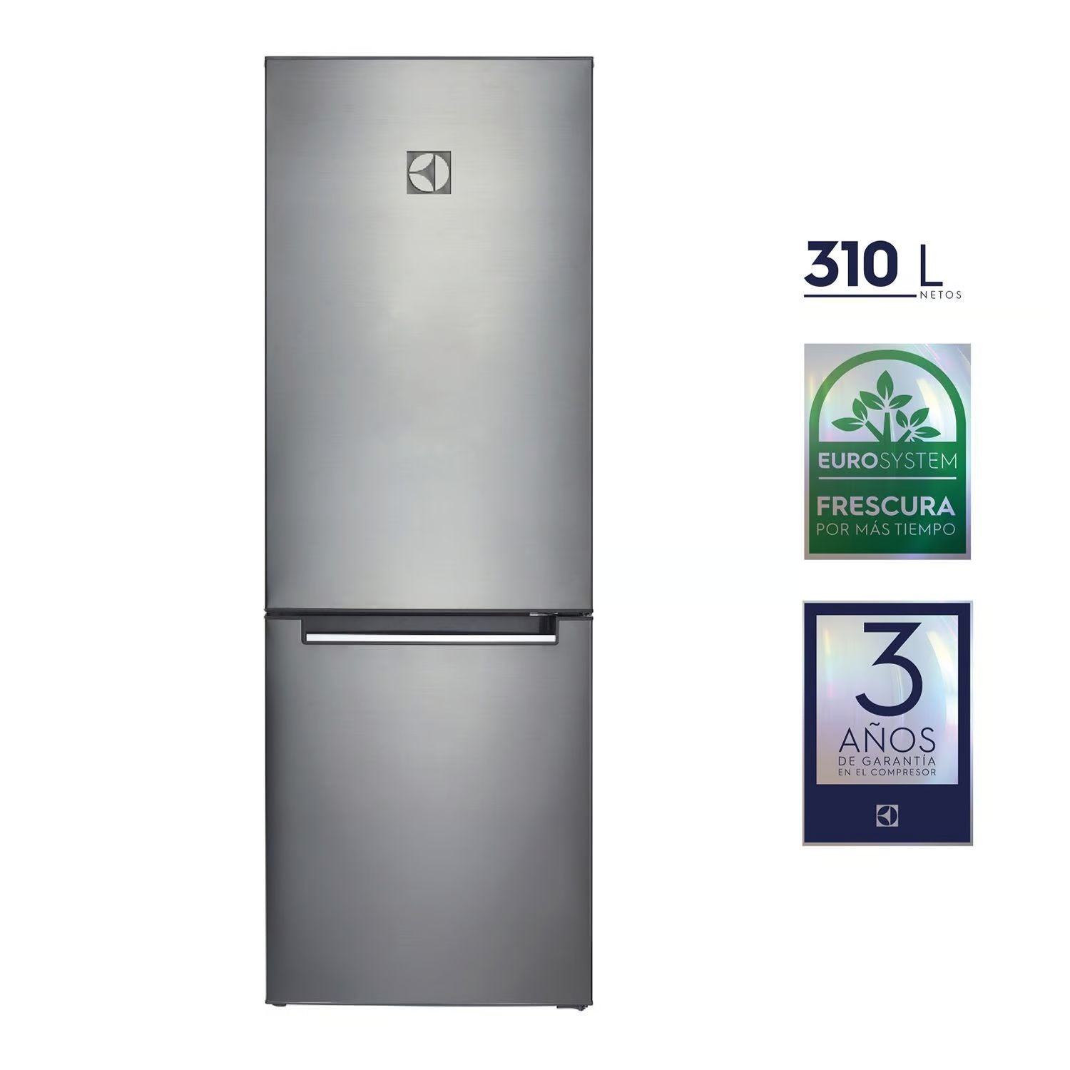 Refrigeradora Electrolux Bottom Freezer 310Lt  ERT32G2KSQS - Plomo