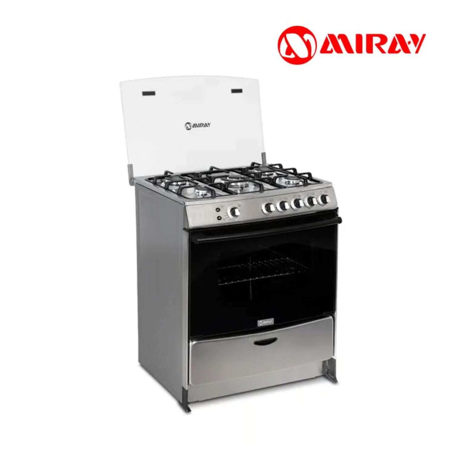 Cocina Miray 5 Hornilla a Gas Menta Plus - Inox