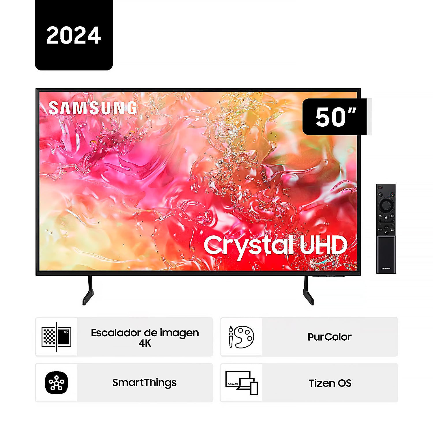 TELEVISOR SAMSUNG 50" CRYSTAL UHD 4K SMART TV TIZEN UN50DU7000GXPE