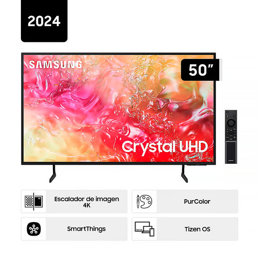 TELEVISOR SAMSUNG 50" CRYSTAL UHD 4K SMART TV TIZEN UN50DU7000GXPE