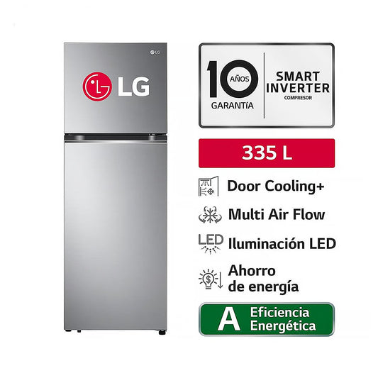 Refrigeradora LG 335 Lt Top Freezer No Frost GT33BPP - Plateado