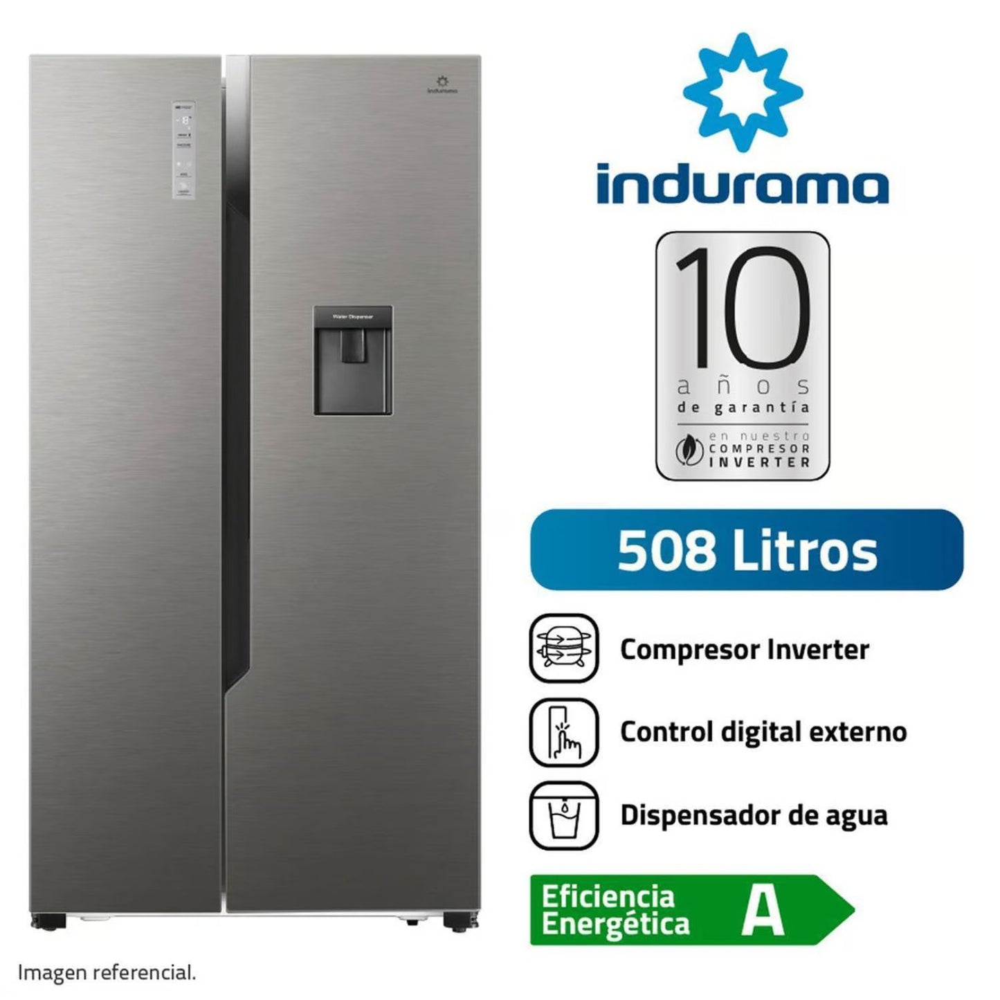 Refrigeradora 508Lt Indurama RI-788DI - Croma