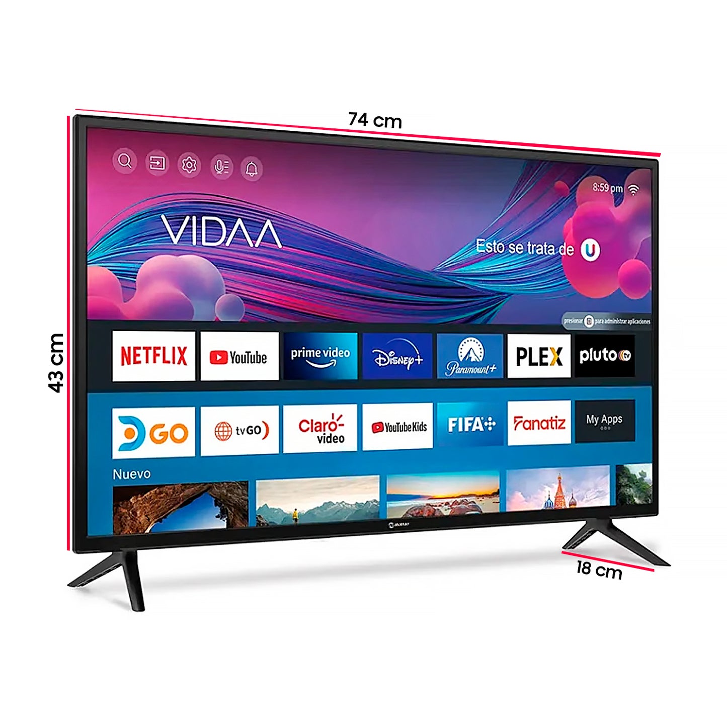 Televisor MIRAY 32" HD LED Smart TV VIDAA MS32-E203