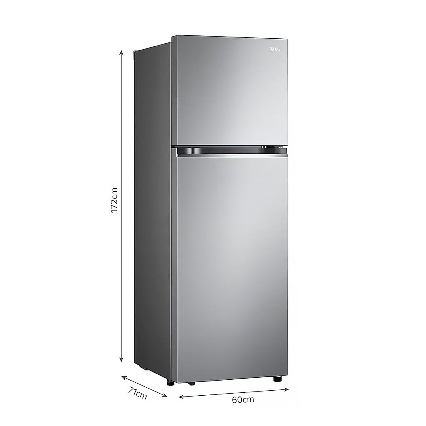 Refrigeradora LG 335 Lt Top Freezer No Frost GT33BPP - Plateado