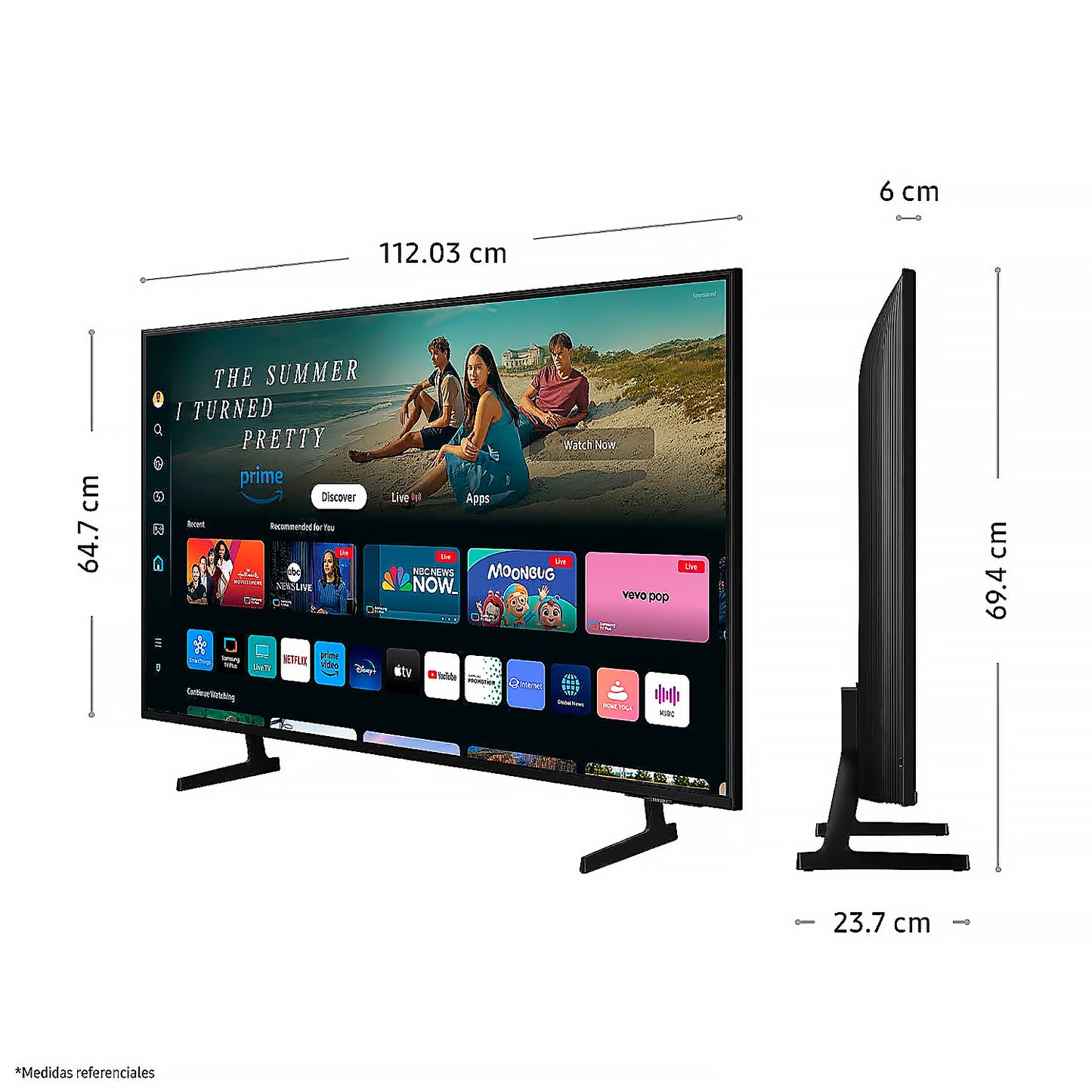 TELEVISOR SAMSUNG 50" CRYSTAL UHD 4K SMART TV TIZEN UN50DU7000GXPE