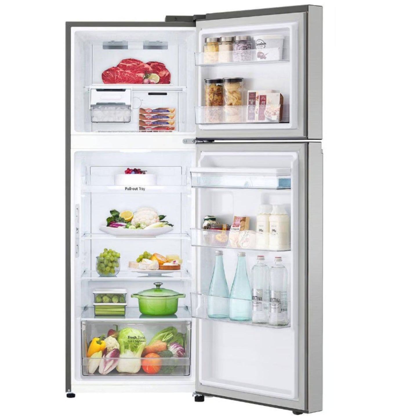 Refrigeradora LG GT31WPP Top Freezer Door Cooling 314 Litros - Plateada