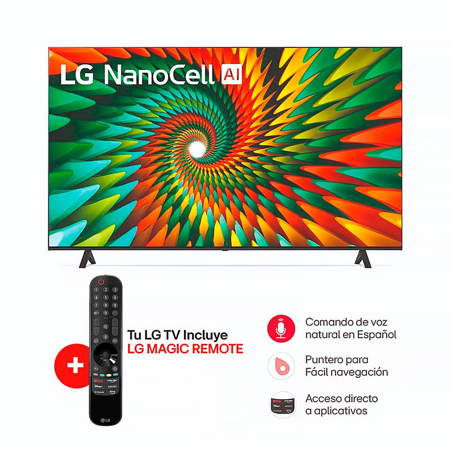 TELEVISOR LG 55 NANOCELL 4K UHD SMART TV CON THINQ AI 55NANO77SRA