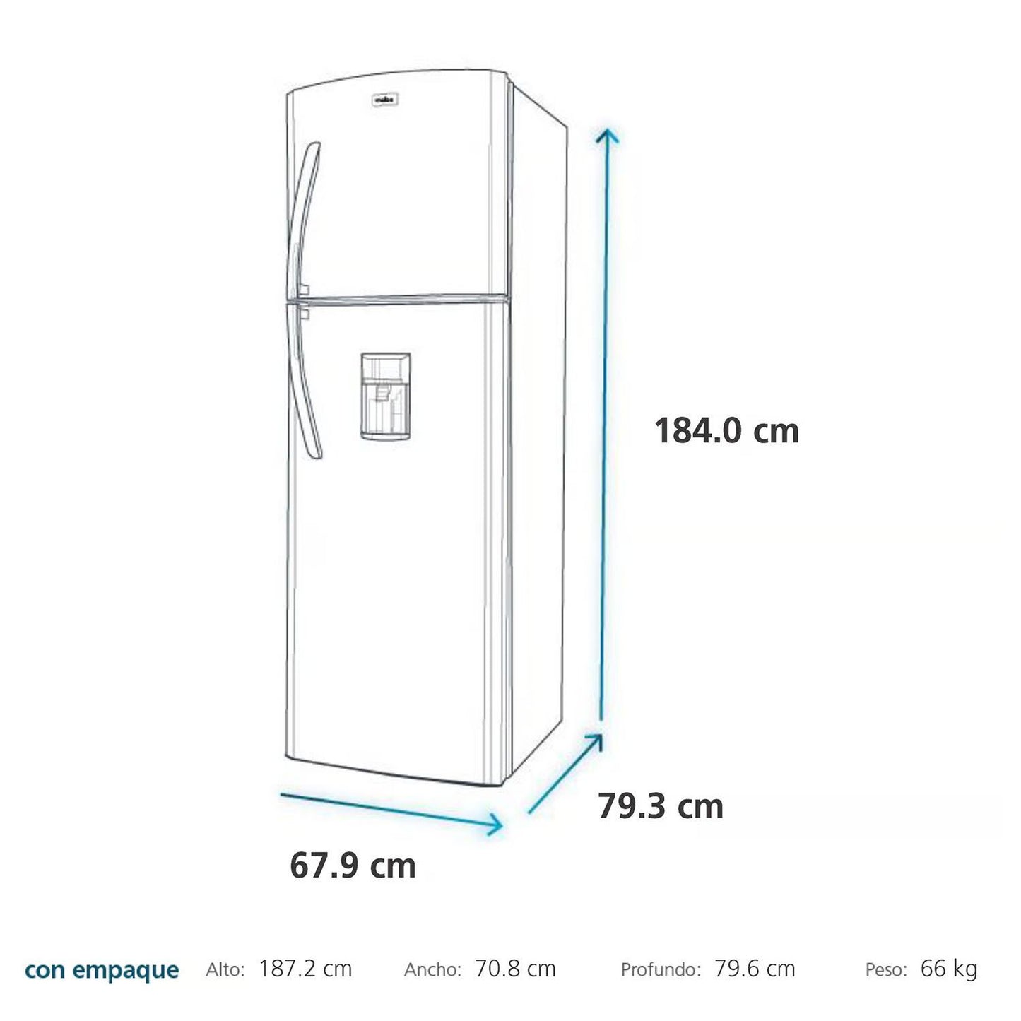 Refrigeradora Mabe No frost 405 Lts RMP420FLPG1 - Grafito