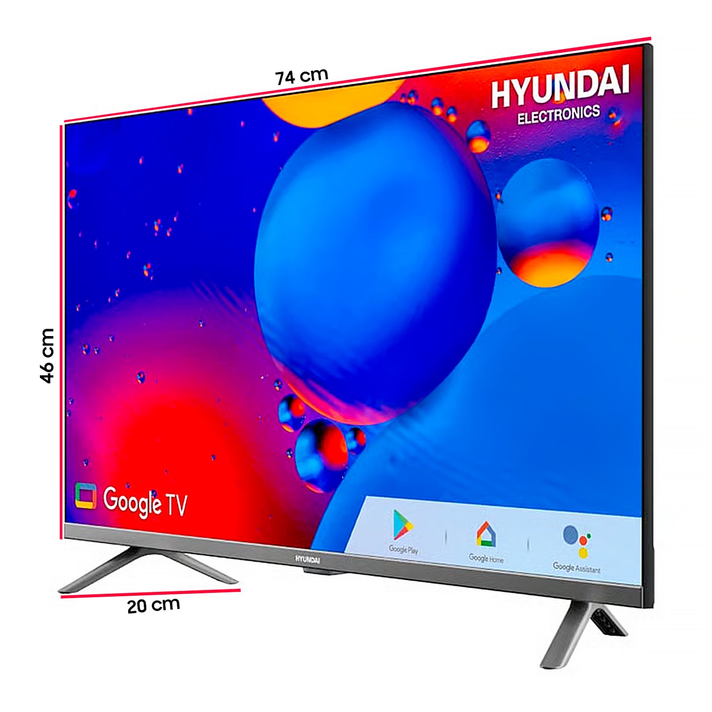 TELEVISOR HYUNDAI 32 HD LED GOOGLE TV HYLED3254GIM