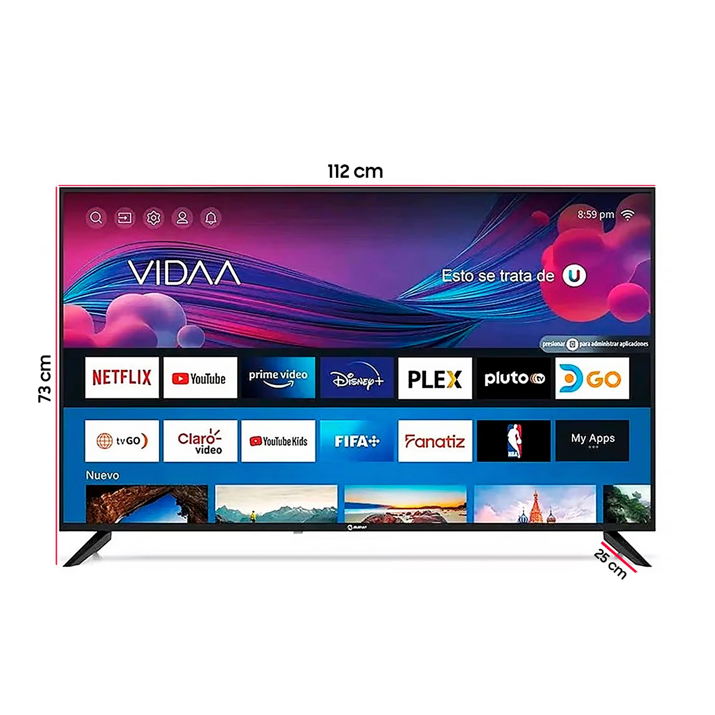 TELEVISOR MIRAY 50" 4K UHD LED SMART TV VIDAA MK50-E203