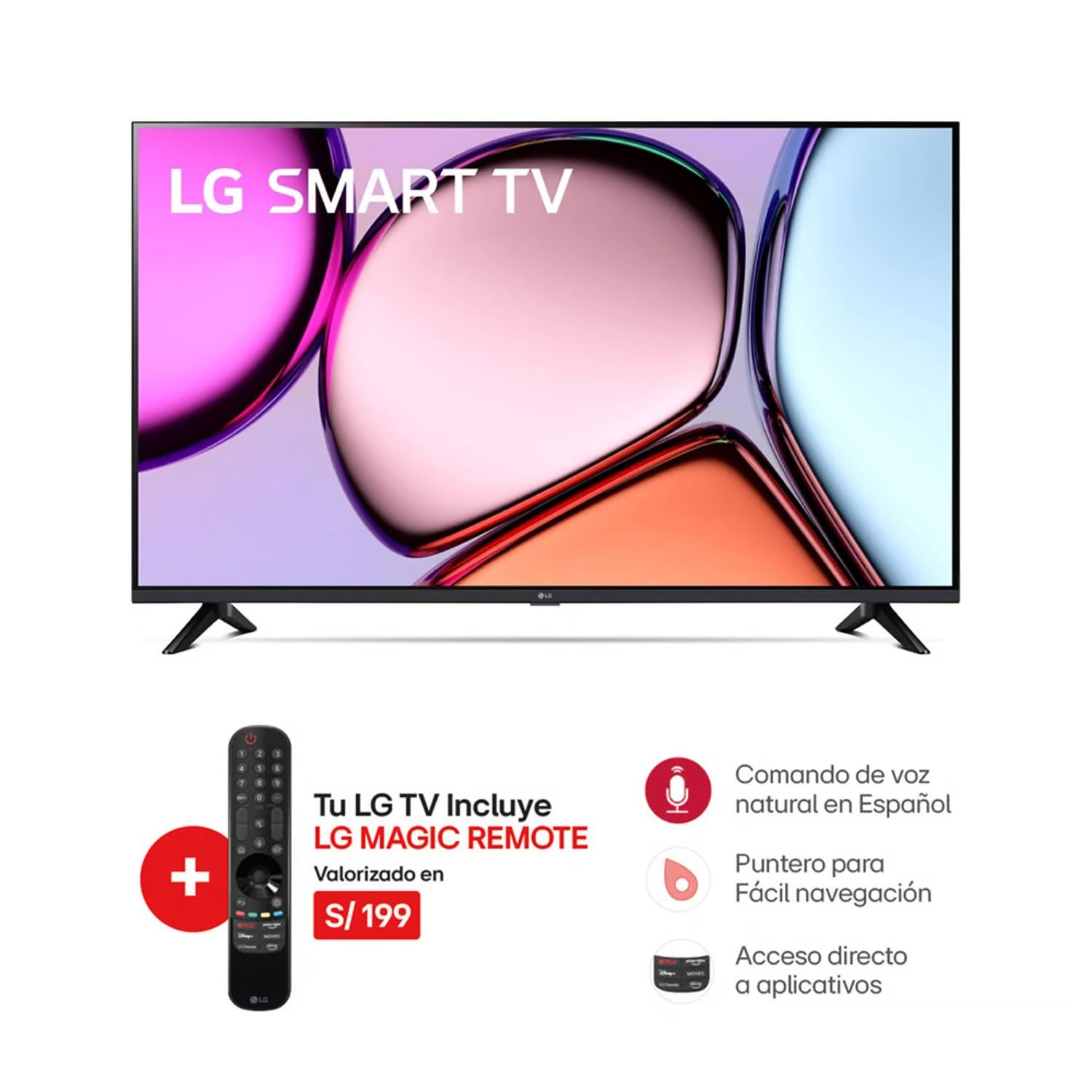 Televisor LG 32 Pulg. LED Smart TV HD con Thinq AI 32LQ600BPSA l Control Magic