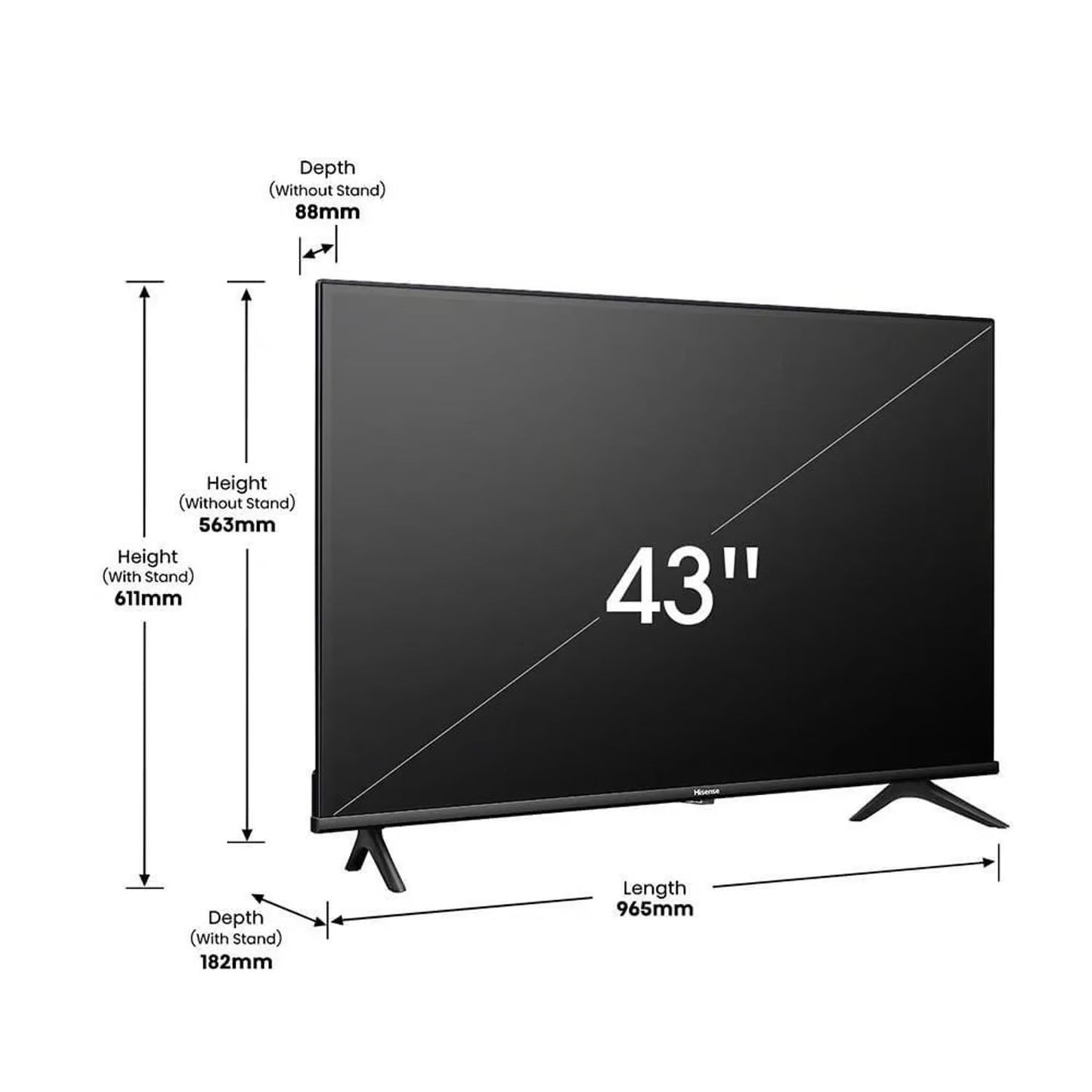 Televisor Hisense 43 Pulg. LED Smart TV VIDAA Full HD 43A4K