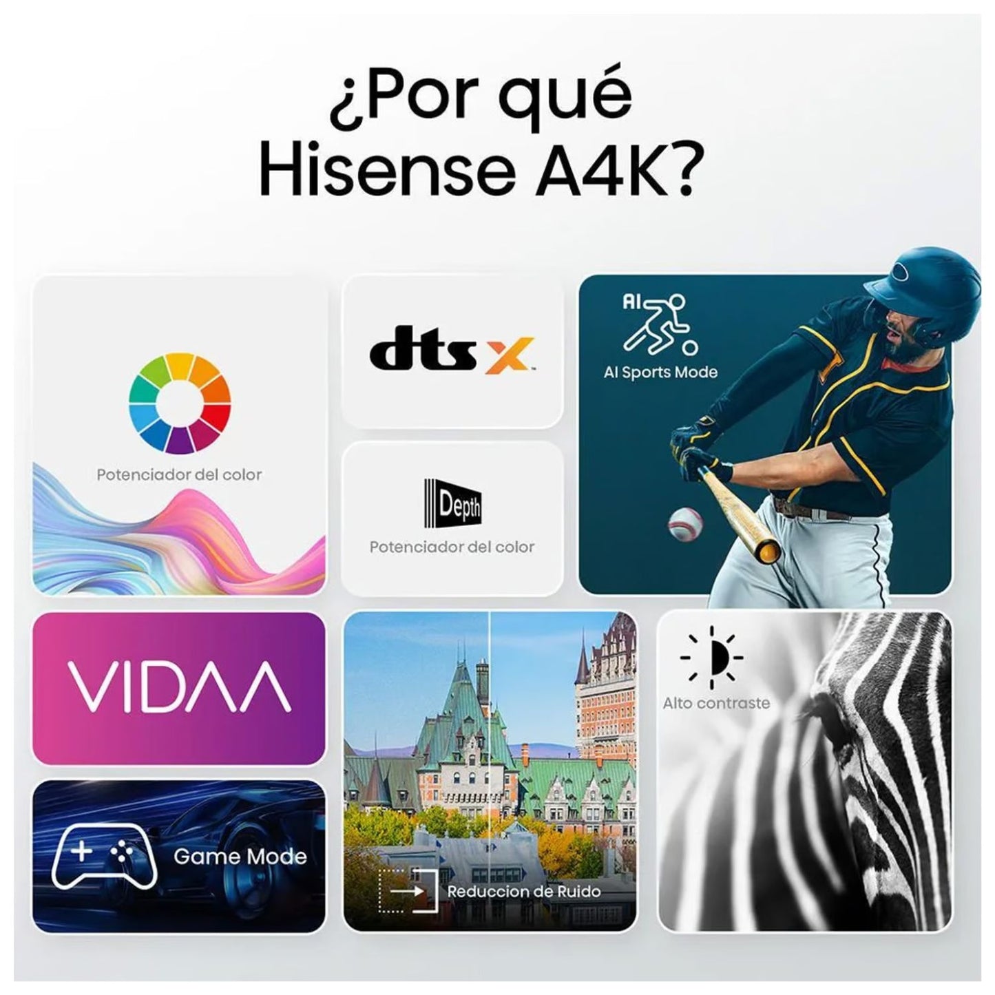 Televisor Hisense 43 Pulg. LED Smart TV VIDAA Full HD 43A4K