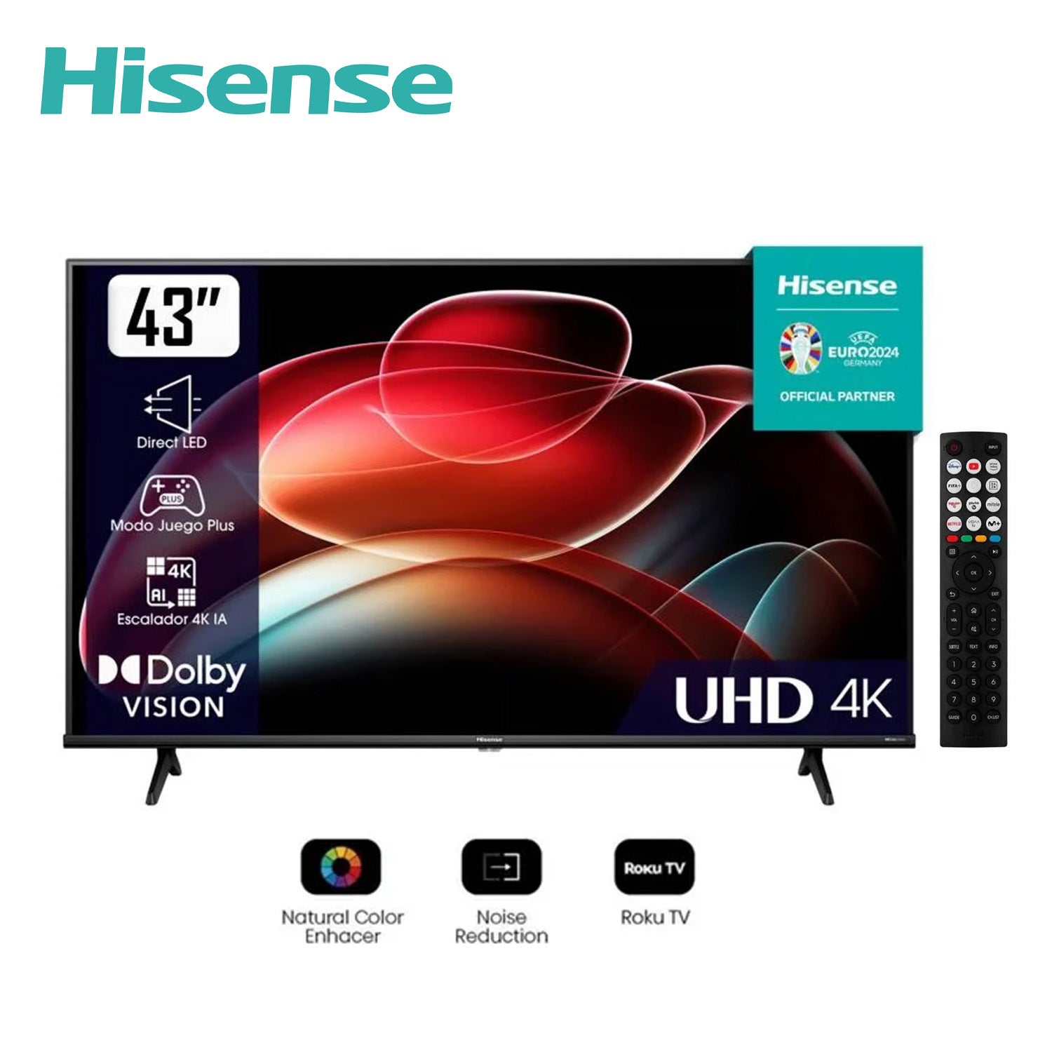 Televisor Hisense 43" Smart TV Ultra HD VIDAA 43A6K