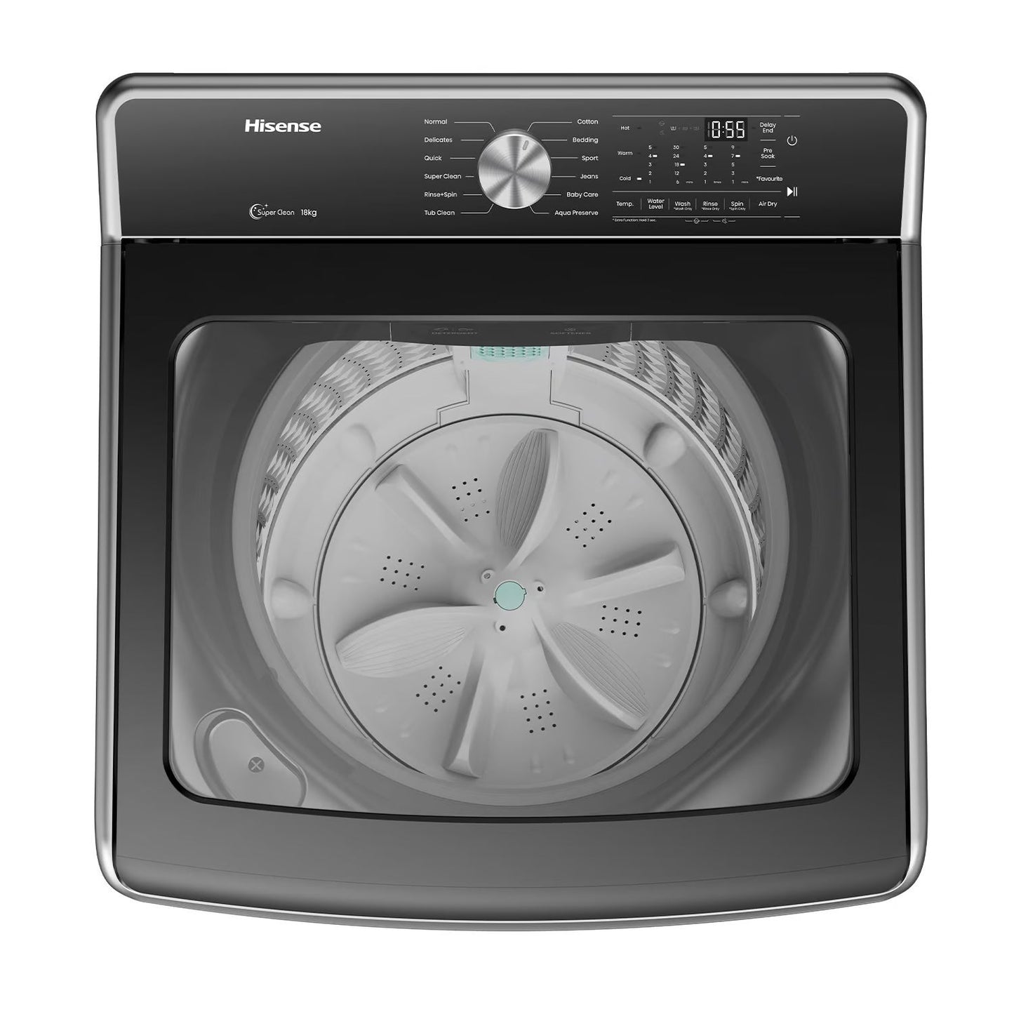 Lavadora Hisense 20Kg Carga Superior c- Gris