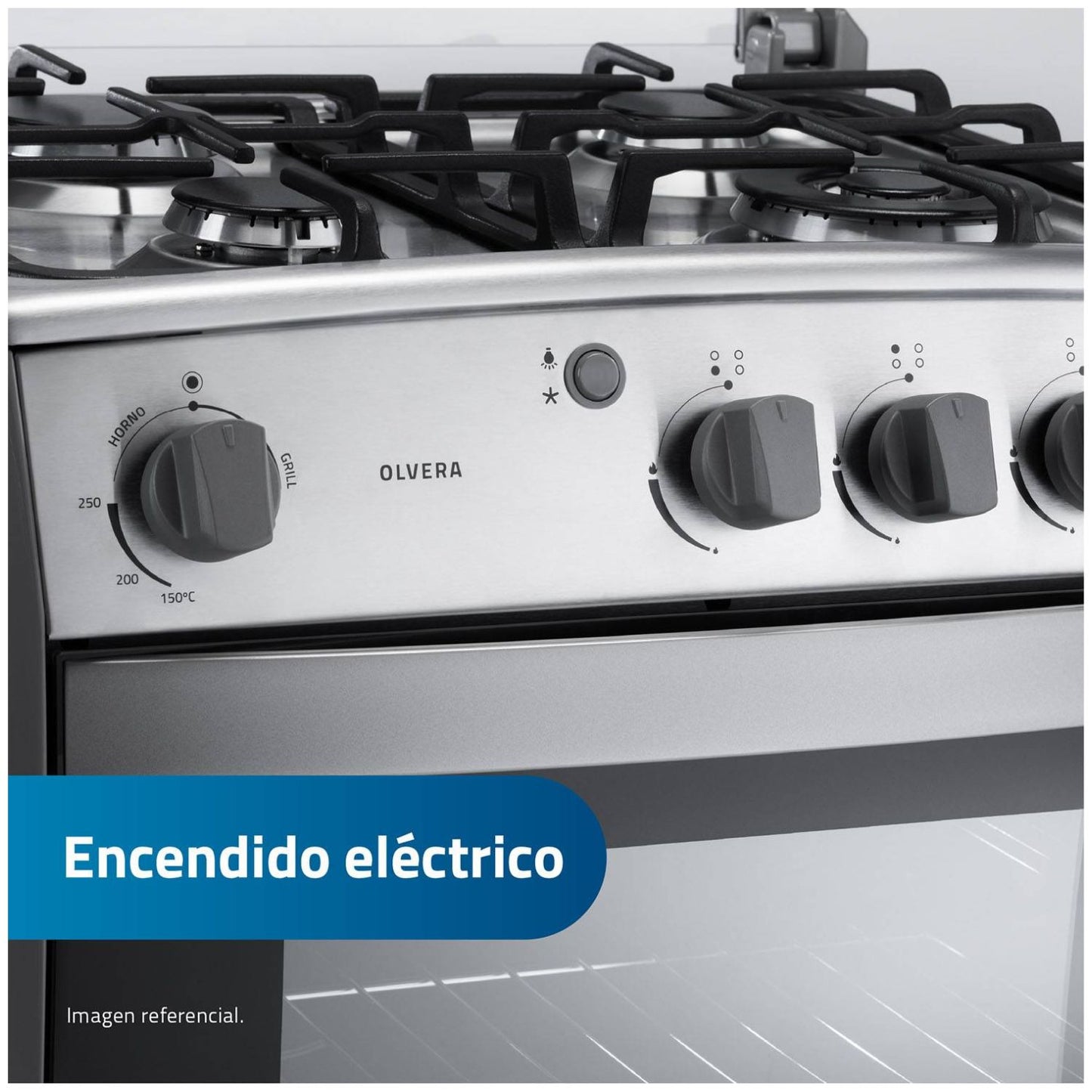 Cocina a Gas Indurama Olvera QZ 4 Hornillas Croma