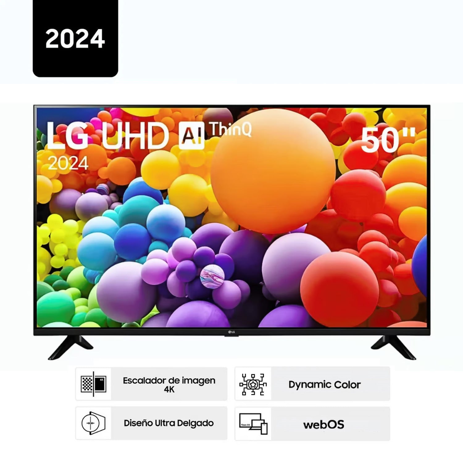 Televisor LG 50 Pulg LED Smart TV 4K UHD con ThinQ AI 50UT7300PSA