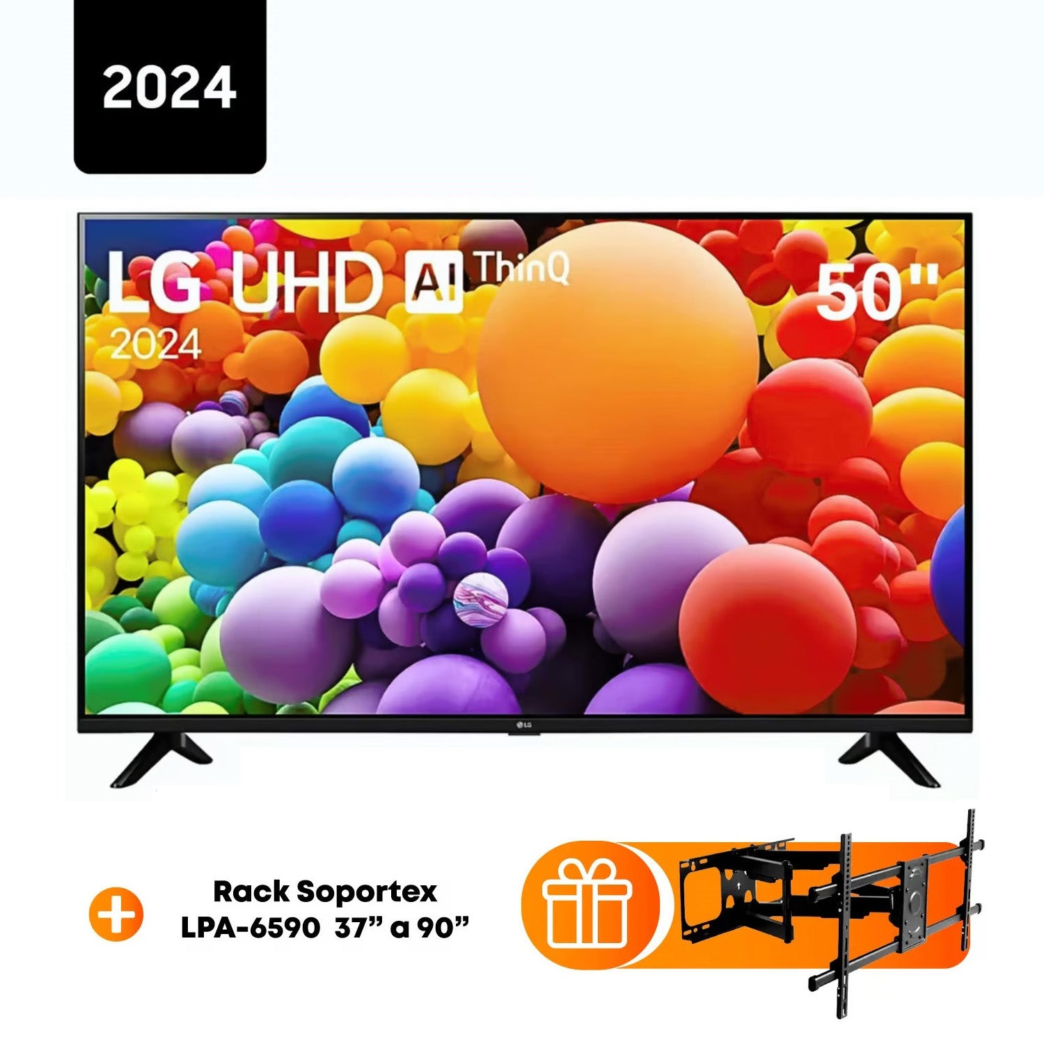 Televisor LG 50 Pulg LED Smart TV 4K UHD con ThinQ AI 50UT7300PSA + Ra ...