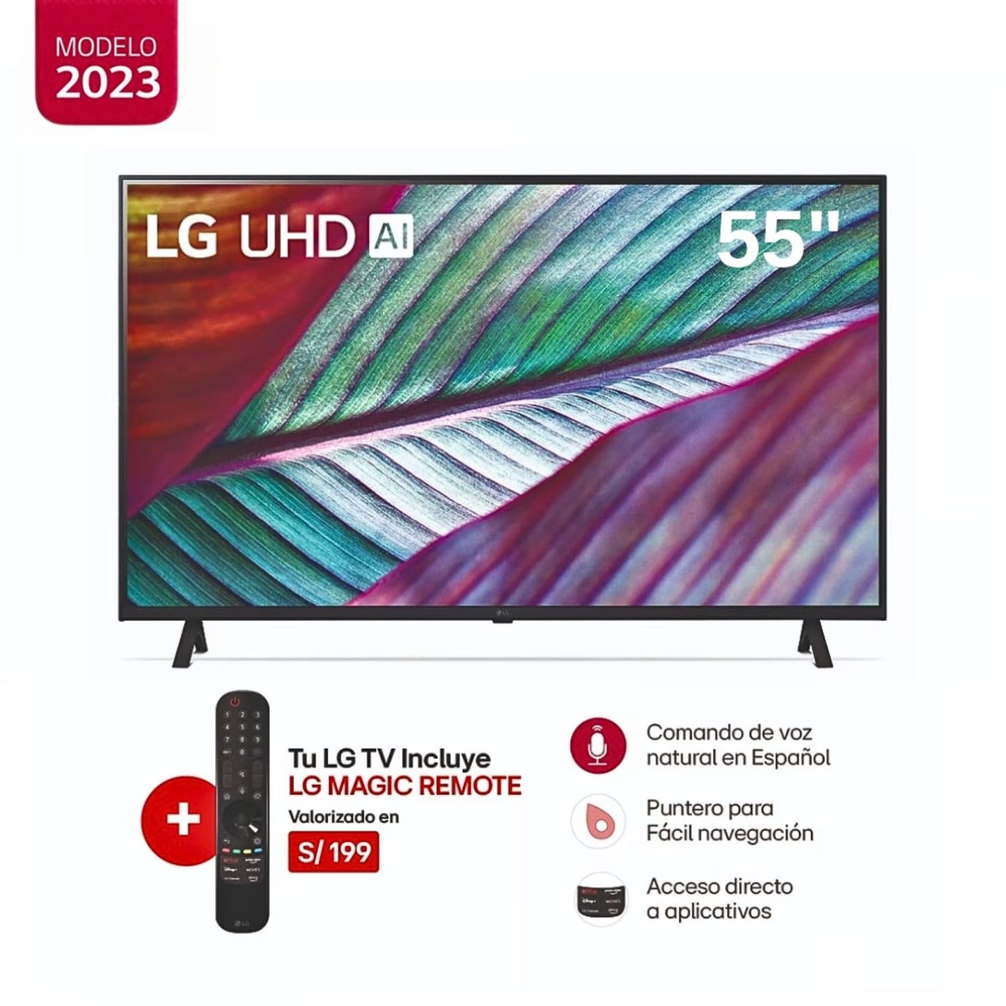 Televisor LG 55" LED 4K UHD ThinQ AI Smart TV 55UR8750PSA