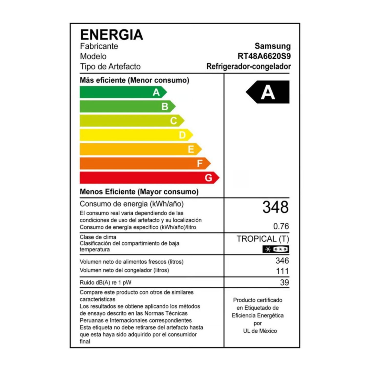 Refrigeradora Samsung 457 Lt Top Freezer RT48A6620S9 - Inox