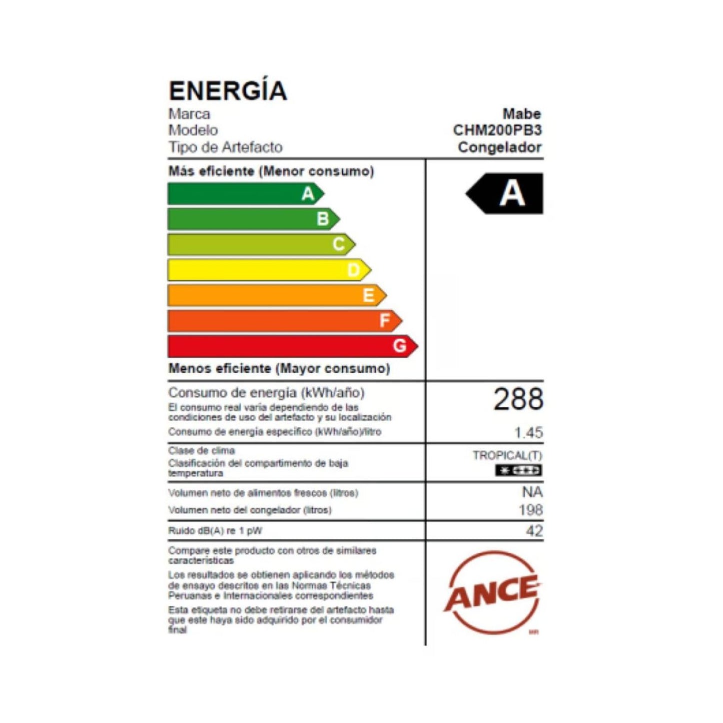 Congelador Horizontal 198 L Netos Blanco Mabe - CHM200PB3