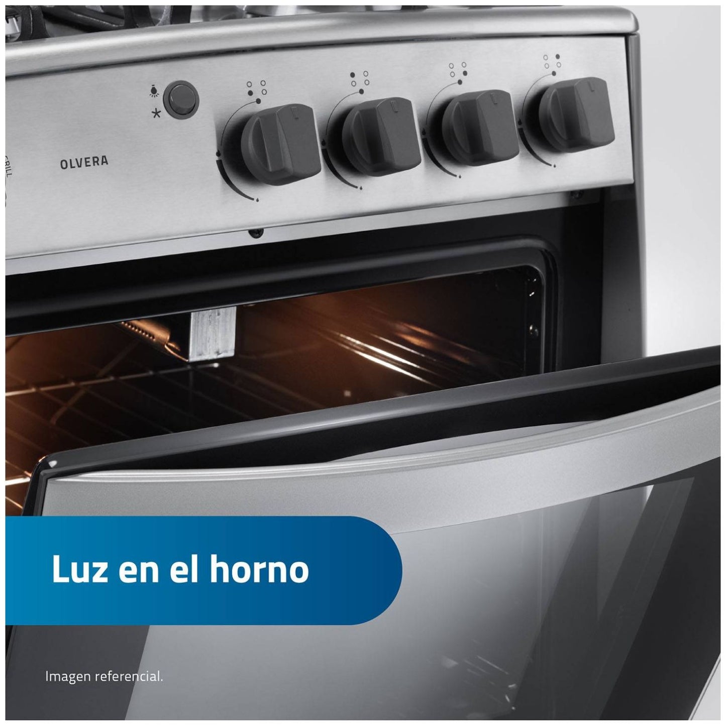 Cocina a Gas Indurama Olvera QZ 4 Hornillas Croma