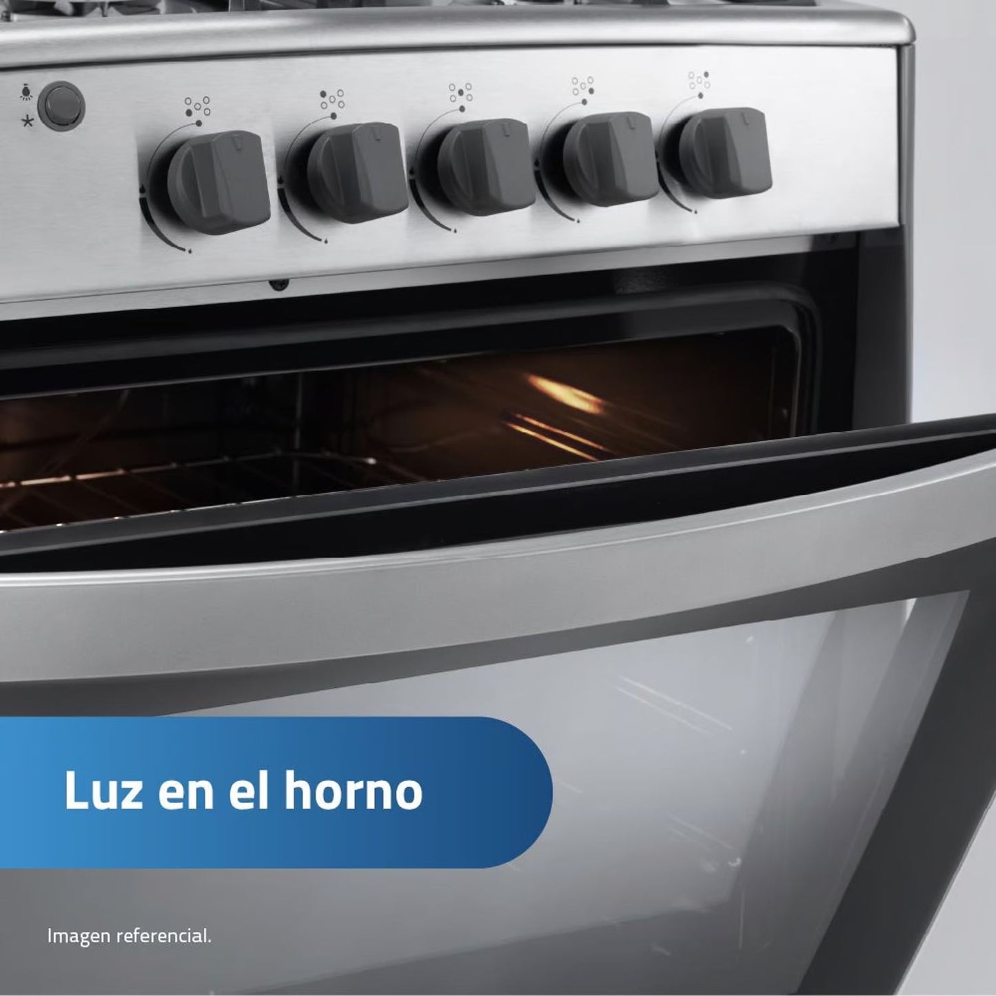 Cocina a Gas Indurama Cantabria Qz Croma 5 Quedamores - Inox