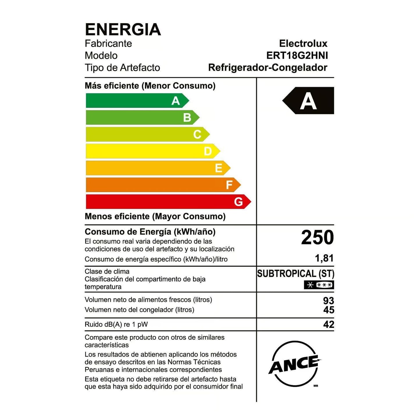 Refrigeradora Electrolux Frost Top Mount 138 Litros ERT18G2HNI