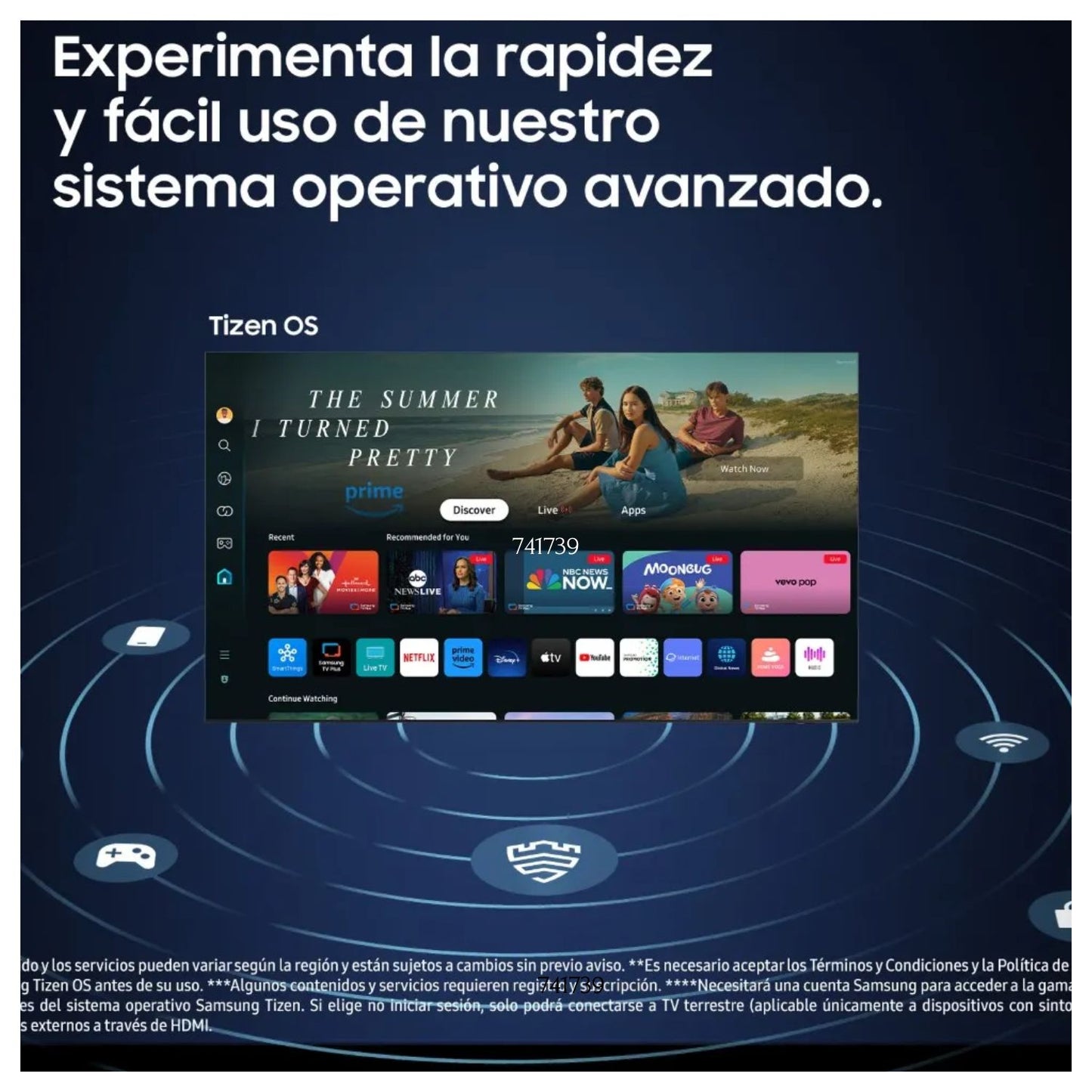 Televisor Samsung 50"  Crystal Smart TV Tizen UHD 4K UN50DU7000GXPE