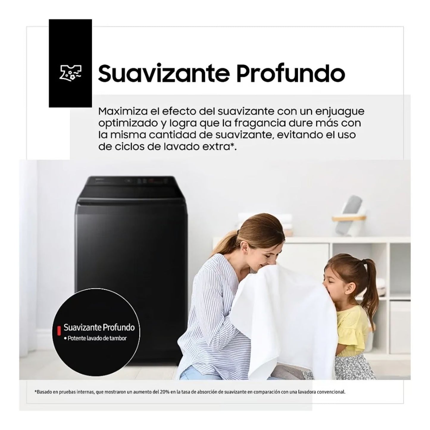 Lavadora Samsung 13Kg Carga Superior Ecobubble WA13CG5441BV - Negro