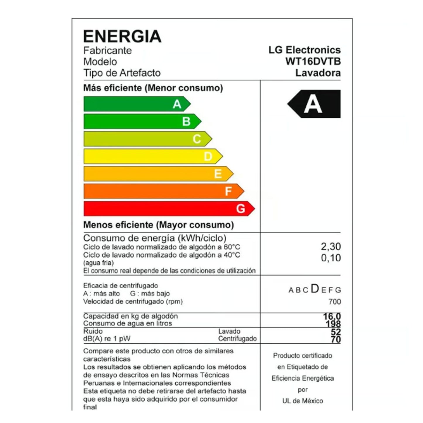 Lavadora LG 16 Kg WT16DVTB Smart Inverter Motion con TurboDrum