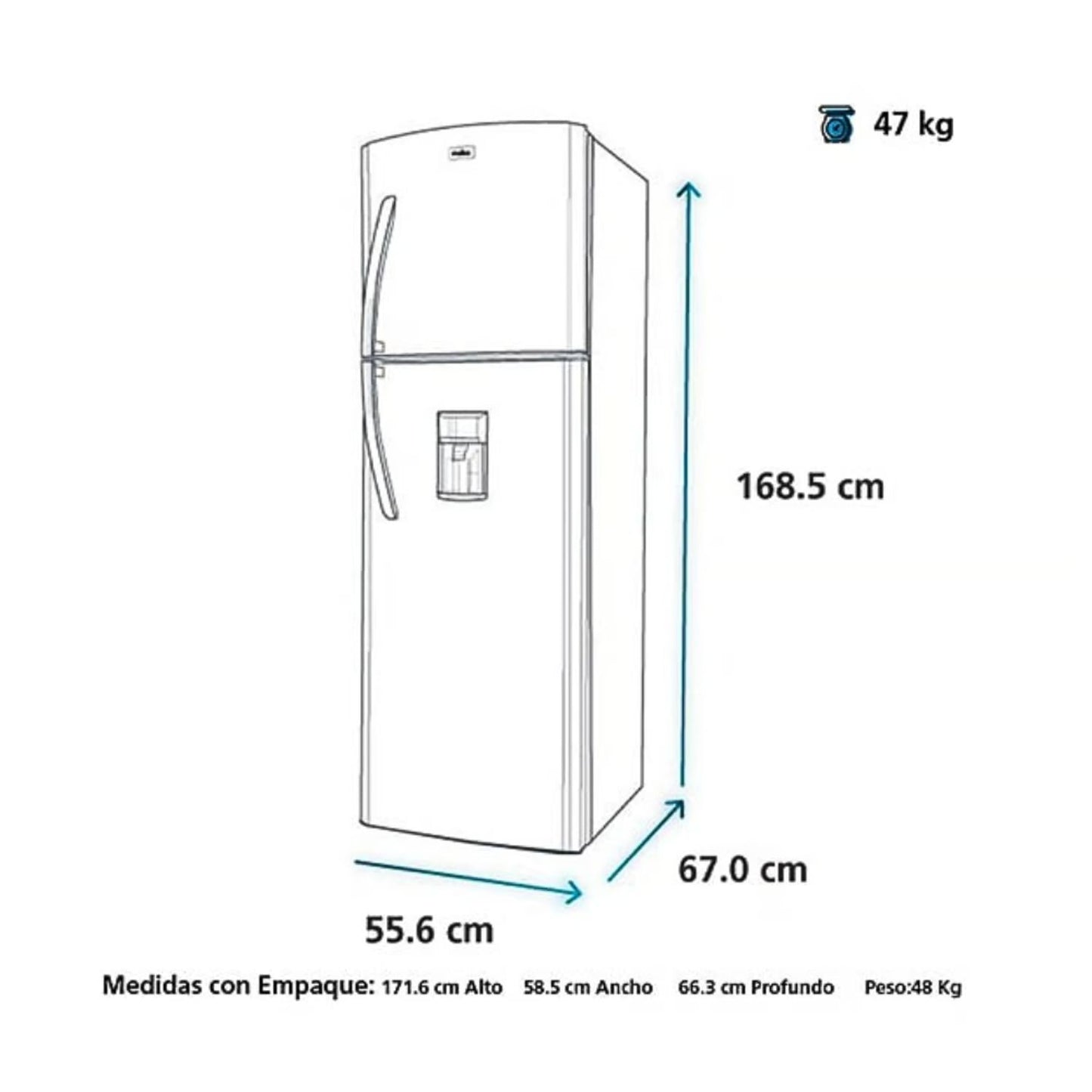 Refrigeradora Mabe 230 Lt RMA230PJPG No Frost - Grafito