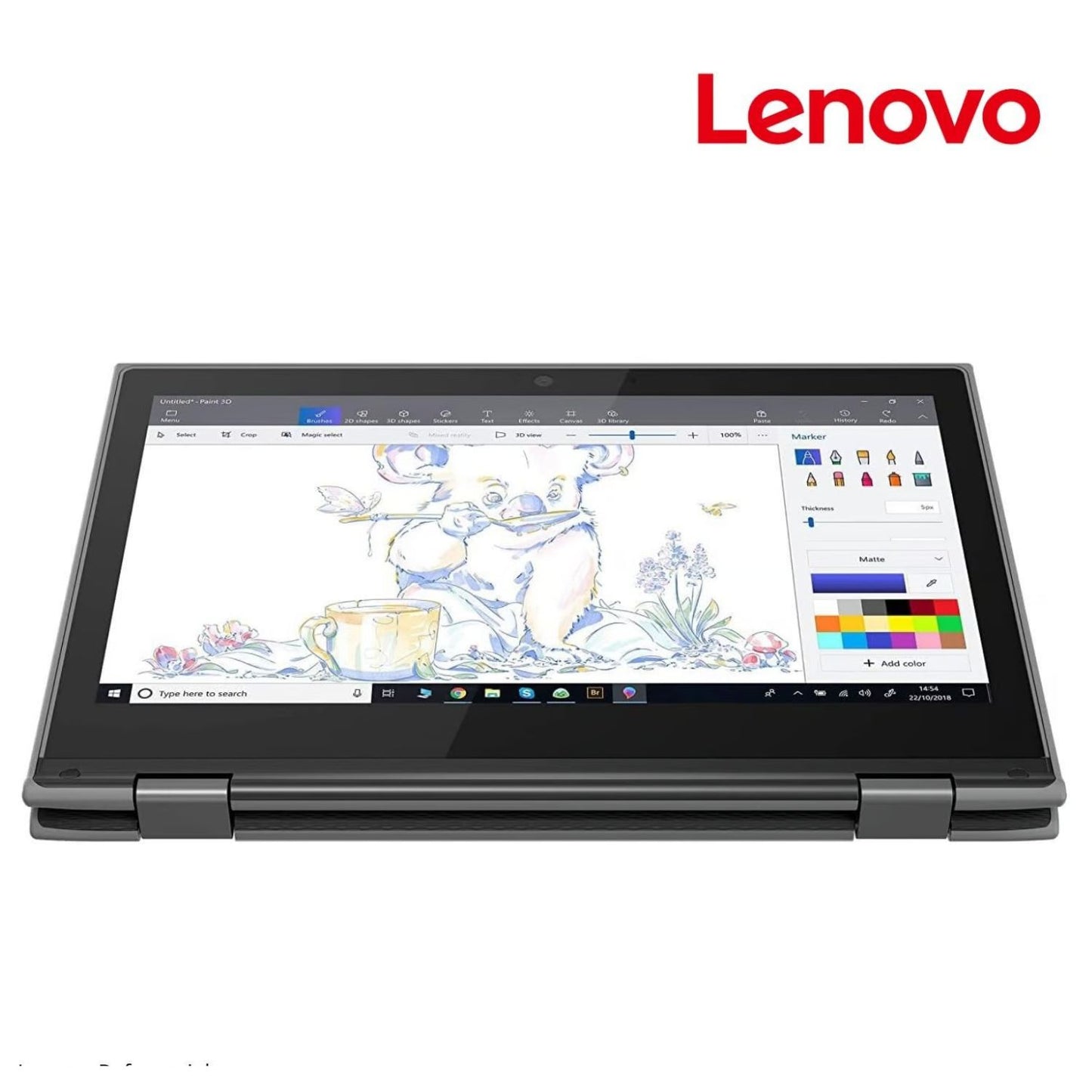 Laptop Lenovo 11.6" HD 300E 2DA GEN 2 en 1 Intel Pentium Silver N5030 4GB RAM /128GB EMMC Pan. Touch