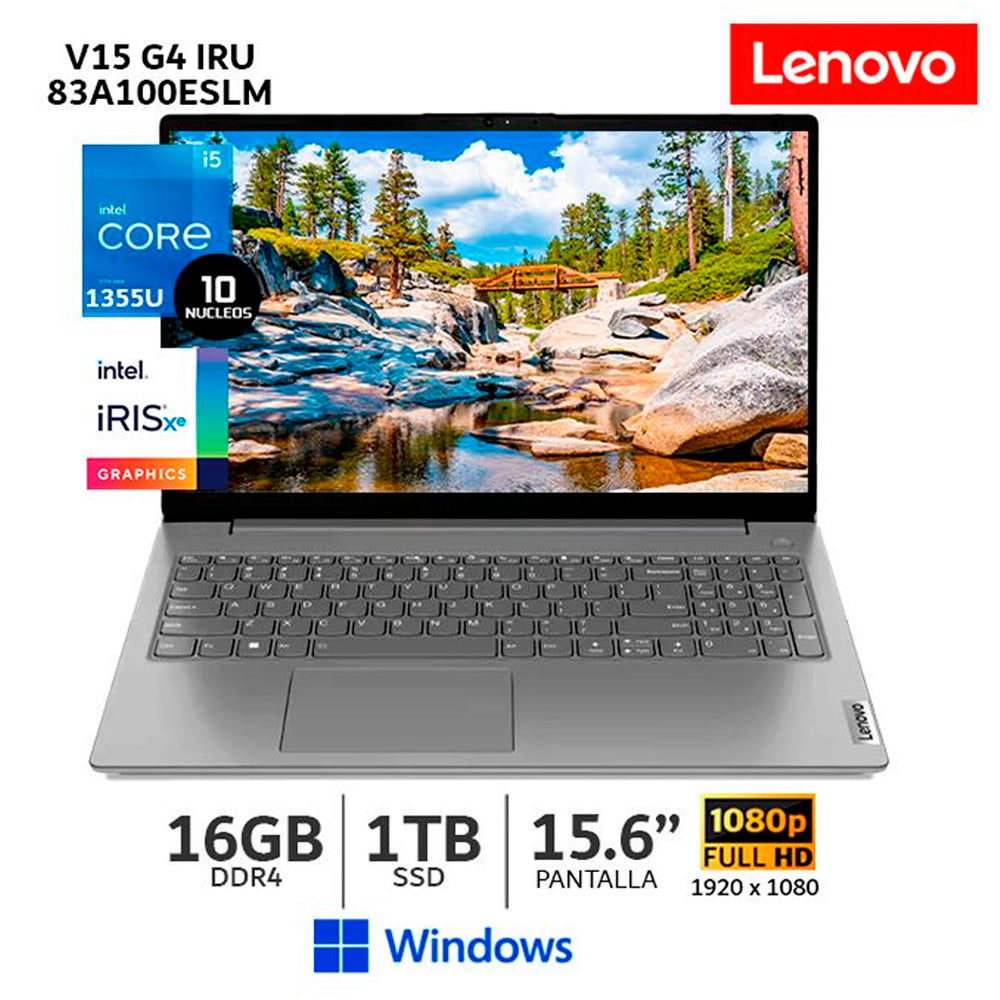 Laptop LENOVO 15.6" FHD Core i7-1355U 16GB RAM 1TB SSD V15 G4 IRU 83A100ESLM